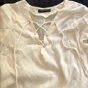 Brandy top. Lace front